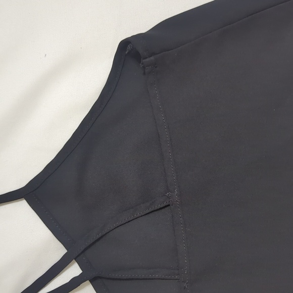 Abercrombie & Fitch Sleeveless Spaghetti Strap Top, Color Black Size L - Picture 11 of 14
